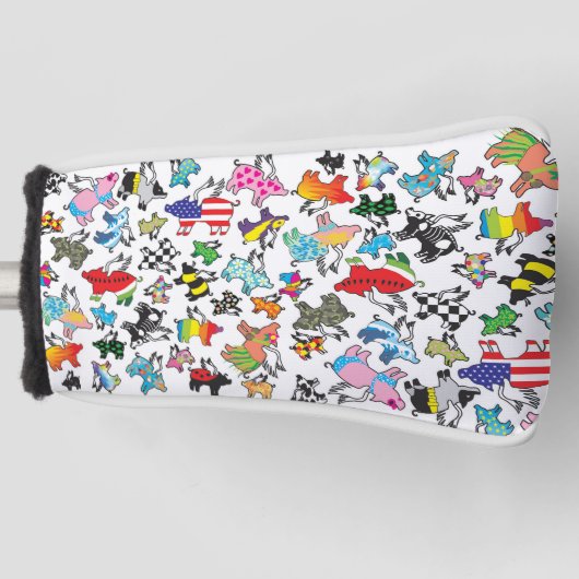 豚のゴルフヘッドカバー ゴルフヘッドカバー (正面)