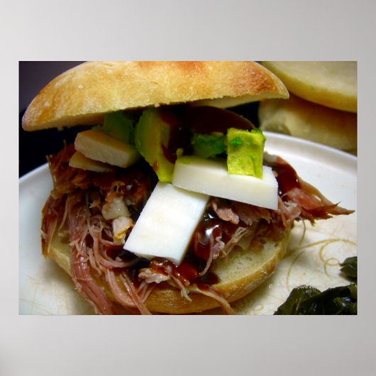 豚のサンドイッチを引っ張る ポスター (正面)