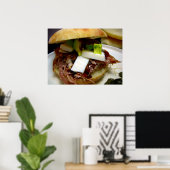 豚のサンドイッチを引っ張る ポスター (ホームオフィス)