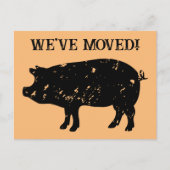 豚のシルエットで動く可愛いポストカード 案内ポストカード (正面)