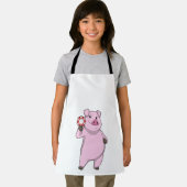 豚のトランプのポーカーとトランプのポーカーチップ エプロン (インサイチュ)