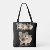 豚のトートバッグ トートバッグ (裏面)