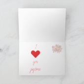 豚のバレンタインおもしろいカード シーズンカード (内部)