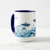 豚のパーソナライズされたマグ マグカップ (正面左)