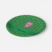 豚のパーソナライズされた名前 ペーパープレート (アングル)