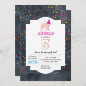 豚のパーティー – 動物の誕生日パーティーボーイガール 招待状 (正面/裏面)