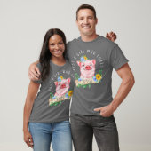 豚のブタが大好きな女の子 Tシャツ (ユニセックス)