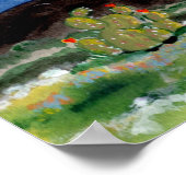 豚のブランケットでロマンチックな夜の月のポスター海軍 ポスター (角)