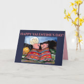 豚のブランケットムーンナイトラブネイチャーロマンチック カード (黄色い花)