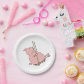 豚のブランコ ペーパープレート (パーティー)