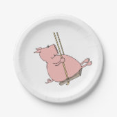 豚のブランコ ペーパープレート (正面)