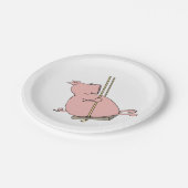 豚のブランコ ペーパープレート (アングル)