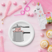 豚のポット ペーパープレート (パーティー)