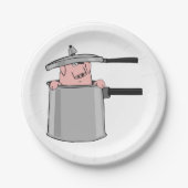 豚のポット ペーパープレート (正面)