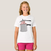 豚のポット Tシャツ (正面フル)