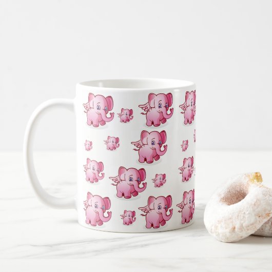 豚のマグ コーヒーマグカップ (ドーナツ)