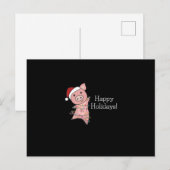 豚のメリークリスマス動物 ポストカード (正面/裏面)