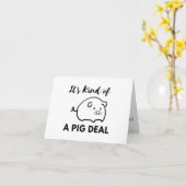 豚のユーモア：それは大きな（豚）取引カーパーソナライズされたドだ カード (黄色い花)