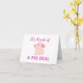 豚のユーモア:大きな(豚)取引カーパーソナライズされたド カード (黄色い花)