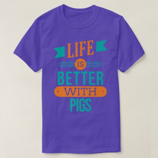 豚のライフPremium3979 Tシャツ (デザイン正面)