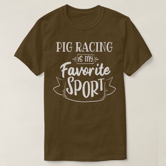 豚のレースは私のスポお気に入りのートプレミアム Tシャツ (デザイン正面)