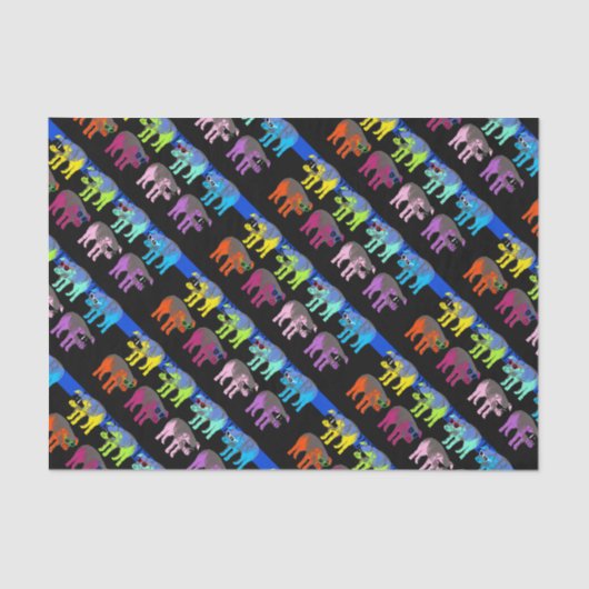 豚の中国の新年のポップ・アートのティッシュペーパー 薄葉紙 (正面)