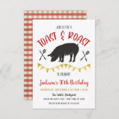 豚の丸焼きとトーストパーティーの招待状 招待状 (正面/裏面)