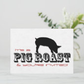 豚の丸焼きパーティーの招待状 招待状 (スタンド正面)