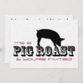 豚の丸焼きパーティーの招待状 招待状 (正面/裏面)