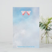 豚の信じ難飛んでいるい愛文房具 便箋 (スタンド正面)