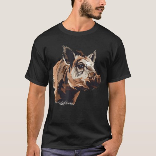 豚の刺客引用文と豚狩りのエクテルミ Tシャツ (正面)