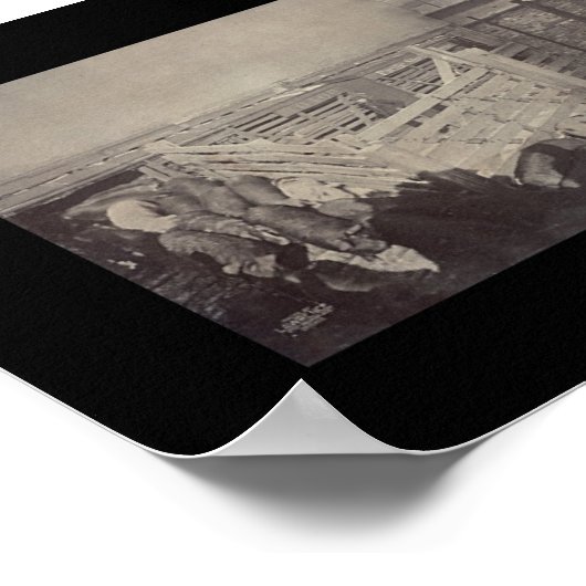 豚の加工写真1900 ポスター (角)