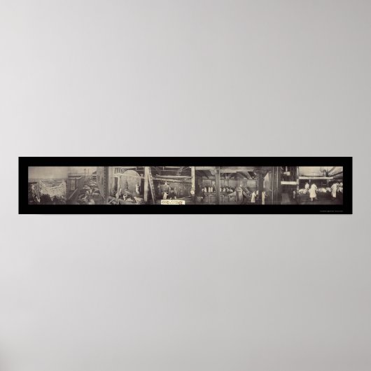 豚の加工写真1900 ポスター (正面)