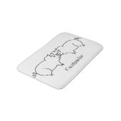 豚の動物の雷_入り江 バスマット (アングル)