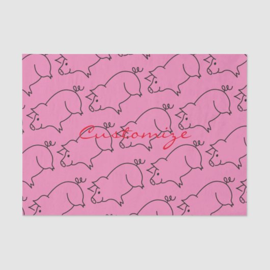 豚の動物の雷_入り江 薄葉紙 (正面)