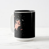 豚の動物宇宙 ツートーンマグカップ (正面左)