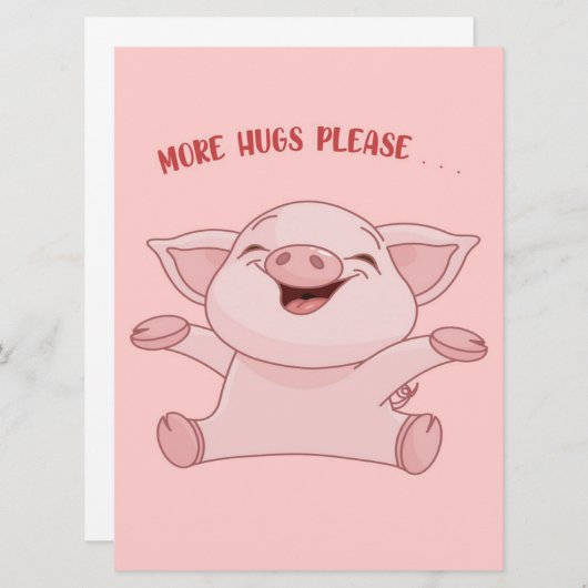 豚の動物 | 赤ちゃんかわいい豚 | カートゥーン豚 (正面/裏面)