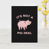 豚の取引農業動物の豚おもしろいのパンではない カード (黄色い花)