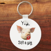 豚の口紅 キーホルダー (正面)