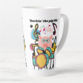 豚の命を揺り動かす カフェラテマグ (右アングル)