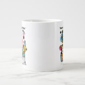 豚の命を揺り動かす ジャンボコーヒーマグカップ (正面)