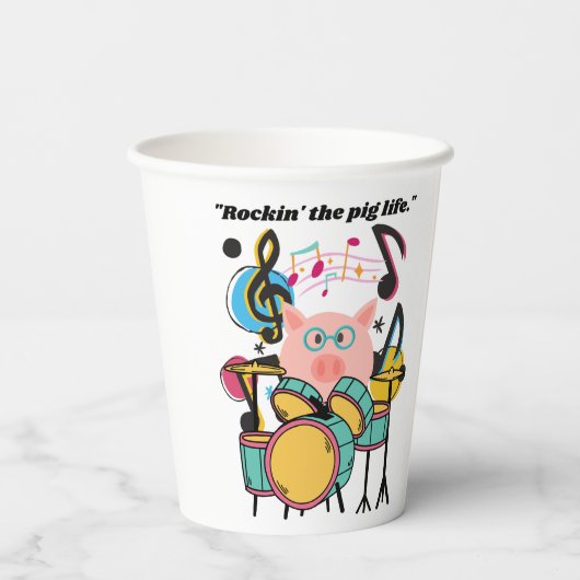 豚の命を揺り動かす 紙コップ (裏面)