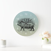 豚の子豚 ラージ壁時計 (ホーム)