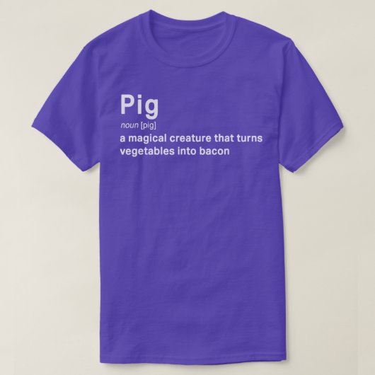 豚の定義ベーコン愛好家 Tシャツ (デザイン正面)