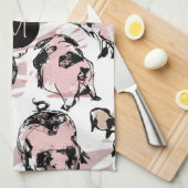 豚の年中国の〔占星術の〕十二宮図オリジナルモノグラムキッチン キッチンタオル (四つ折り)