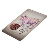 豚の年(イノシシ)中国の〔占星術の〕十二宮図 マグネット (左側)