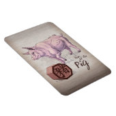 豚の年(イノシシ)中国の〔占星術の〕十二宮図 マグネット (右側)