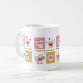豚の引用顔 コーヒーマグカップ (正面左)