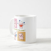 豚の引用顔 コーヒーマグカップ (正面左)