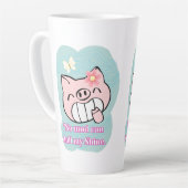 豚の引用 カフェラテマグ (左アングル)